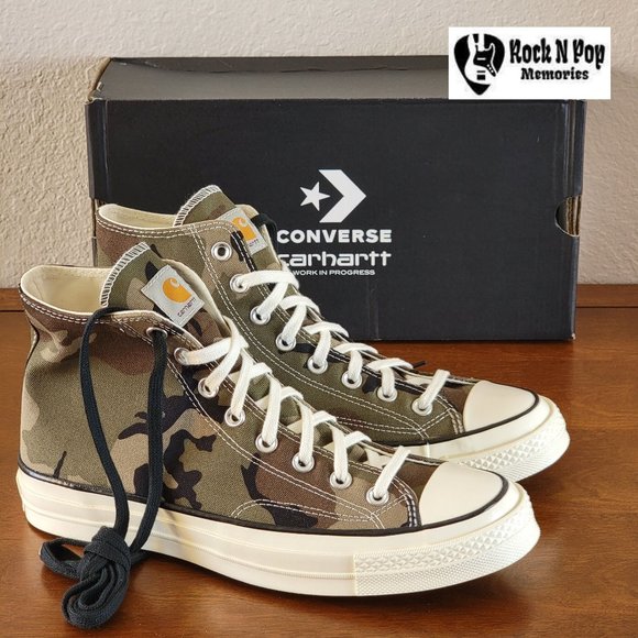 Converse Other - Converse X Carhatt WIP Chuck 70 Hi Camouflage 169221C Covert Green Size 8.5 NWB
